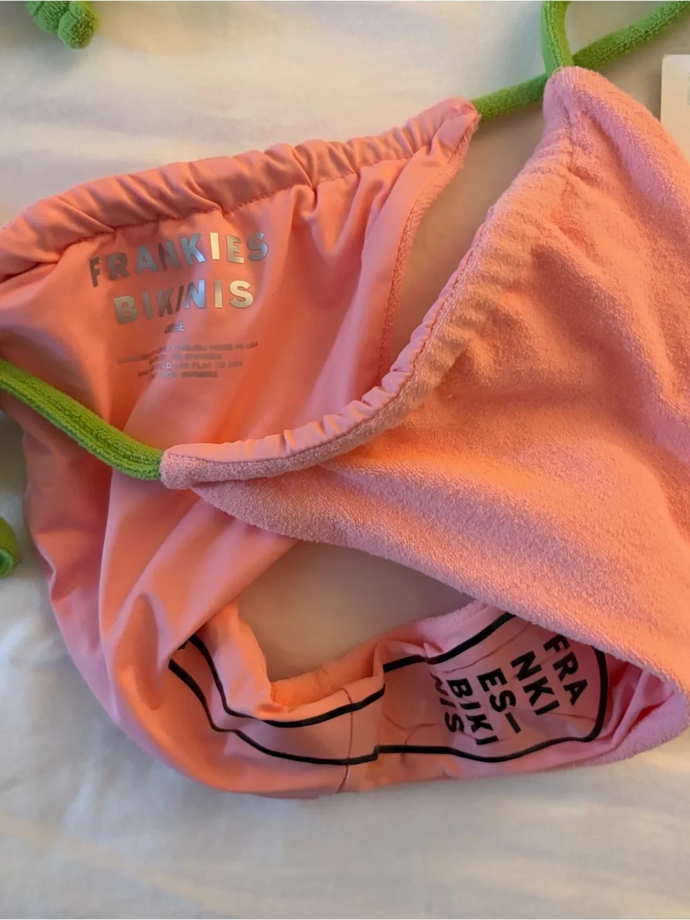 Frankie’s Bikinis Tia Terry Bikini Set in Summer Melon